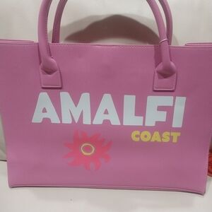 Amalfi Coast Pink Tote Bag